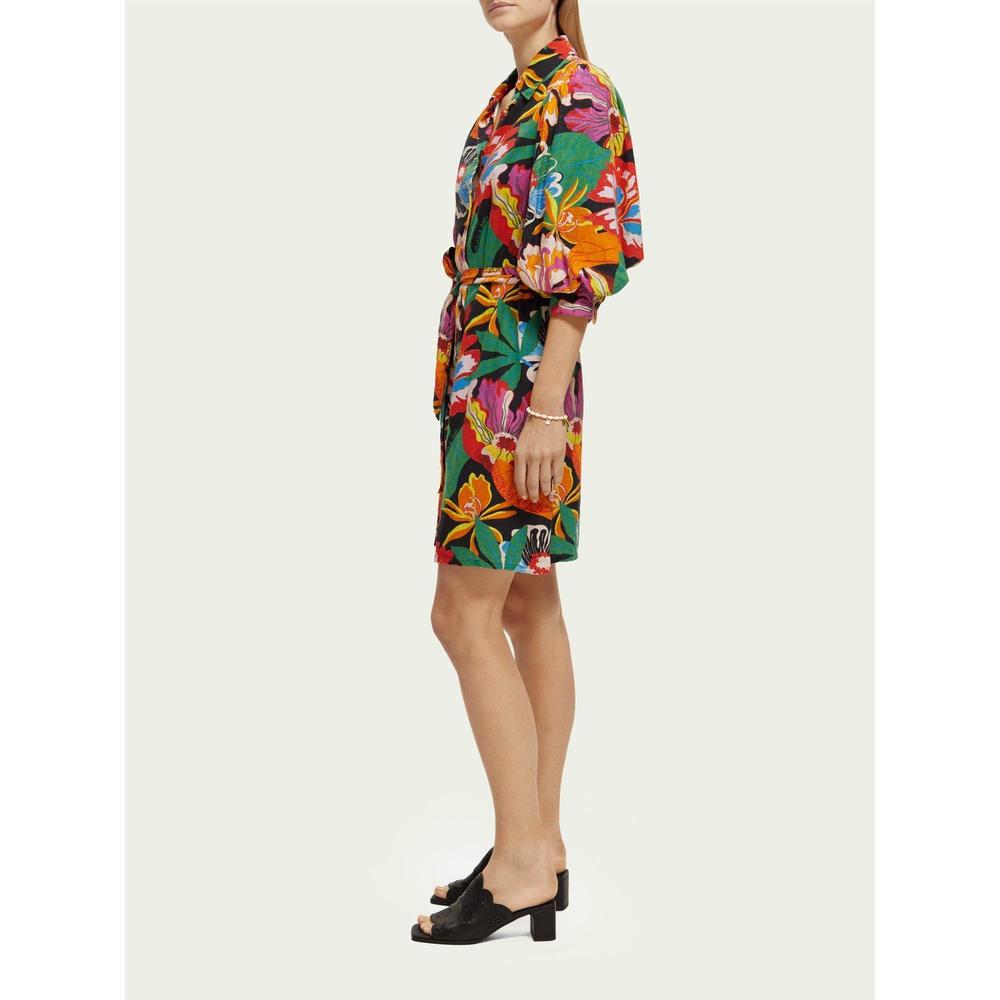 NEW SCOTCH & SODA cassie linen blend dress in floral - Picture 2 of 6
